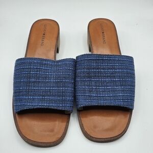 Lucky Brand Frijana Blue Slide Sandals